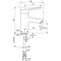 Armitage Shanks Contour 21 Single Lever Basin Mixer Tap - Chrome