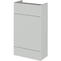 Hudson Reed Fusion LH Combination Unit with 500mm WC Unit - 1000mm Wide - Gloss Grey Mist
