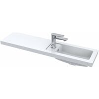 Hudson Reed Fusion Compact Combination Unit with Slimline Basin - 1000mm Wide - Brown Grey Avola