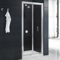 Merlyn Mbox Loft Height Bi-Fold Shower Door 900mm W x 1800mm H - 4mm Clear Glass