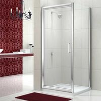 Merlyn 8 Series Infold Shower Door 1000mm with 1000mm x 800mm Tray - 8mm Glass