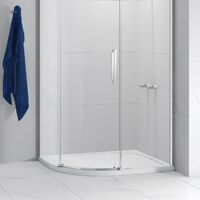 Merlyn MStone Offset Quadrant Shower Tray with Waste 1000mm x 800mm Left Handed - Stone Resin