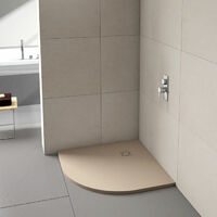 Merlyn TrueStone Quadrant Shower Tray with Waste 900mm x 900mm - Sandstone