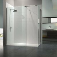 Merlyn 8 Series Walk-In Enclosure with End Panel, 1200mm x 900mm, Clear Glass