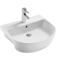 Orbit Life Semi Recessed Basin 560mm Wide - 1 Tap Hole