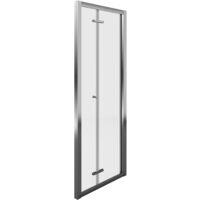 Aqualux Shine 6 Bi-Fold Shower Door 900mm Wide Silver Frame - Clear Glass