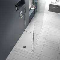 Nuie Rectangular Walk-In Shower Tray 1400mm x 800mm - White