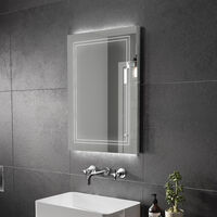 HiB Outline 60 LED Back-Lit Bathroom Mirror 800mm H x 600mm W