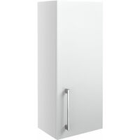 Signature Oslo Wall Hung 1-Door Storage Unit 300mm Wide - White Gloss