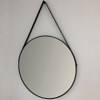 Signature Round Bathroom Mirror 600mm Diameter - Black