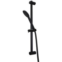 Vema Timea Round Shower Slide Rail Kit with Handset - Black