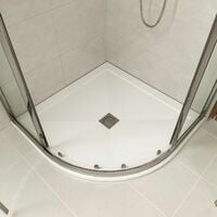 Signature Inca Quadrant Ultraslim Shower Tray with Waste 800mm x 800mm - White
