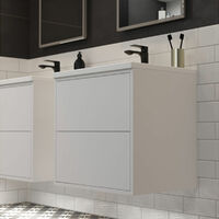 Signature Lund Wall Hung 2-Drawer Vanity Unit with Basin 900mm Wide - Matt White