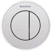 Geberit Type 10 Pneumatic Dual Flush Plate Button for 80mm Concealed Cistern - Matt / Gloss Chrome