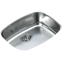 Signature Teka 1.0 Bowl Undermount Kitchen Sink with Waste Kit 522mm L x 422mm W - Stainless Steel