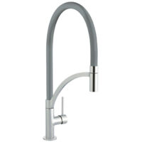 Prima Swan Neck Pull Out Single Lever Kitchen Sink Mixer Tap - Gun Metal
