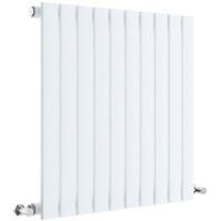 Hudson Reed Sloane Single Designer Horizontal Radiator 600mm H x 586mm W - Satin White