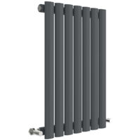 Hudson Reed Revive Single Designer Horizontal Radiator 600mm H x 412mm W - Anthracite
