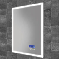 HiB Globe Plus 50 LED Bathroom Mirror 700mm H x 500mm W