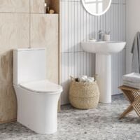 Orbit Viva Comfort Height Close Coupled Rimless Toilet Push Button Cistern - Excluding Seat