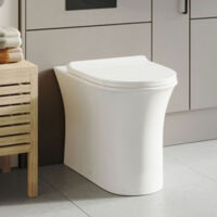 Orbit Viva Rimless Comfort Height Back to Wall Pan White - Excluding Seat