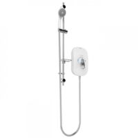 AKW SmartCare Lever White Electric Shower with Silver/White kit - 9.5kw