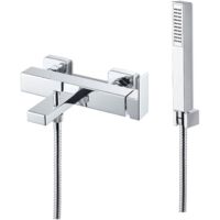 Vema Lys Bath Shower Mixer Tap with Shower Kit Wall Mounted - Chrome