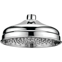 Orbit Traditional Round Fixed Shower Head 200mm Diameter - Chrome