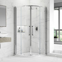Peak Double Quadrant Shower Enclosure with Handles 800mm x 800mm - 8mm Glass