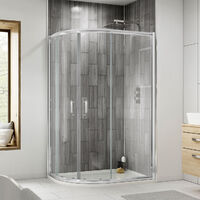 Advantage Offset Quadrant Shower Enclosure with Handles 1000mm x 800mm - 6mm Glass