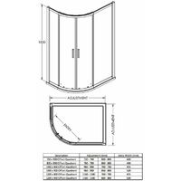 Advantage Offset Quadrant Shower Enclosure with Handles 1000mm x 900mm - 6mm Glass