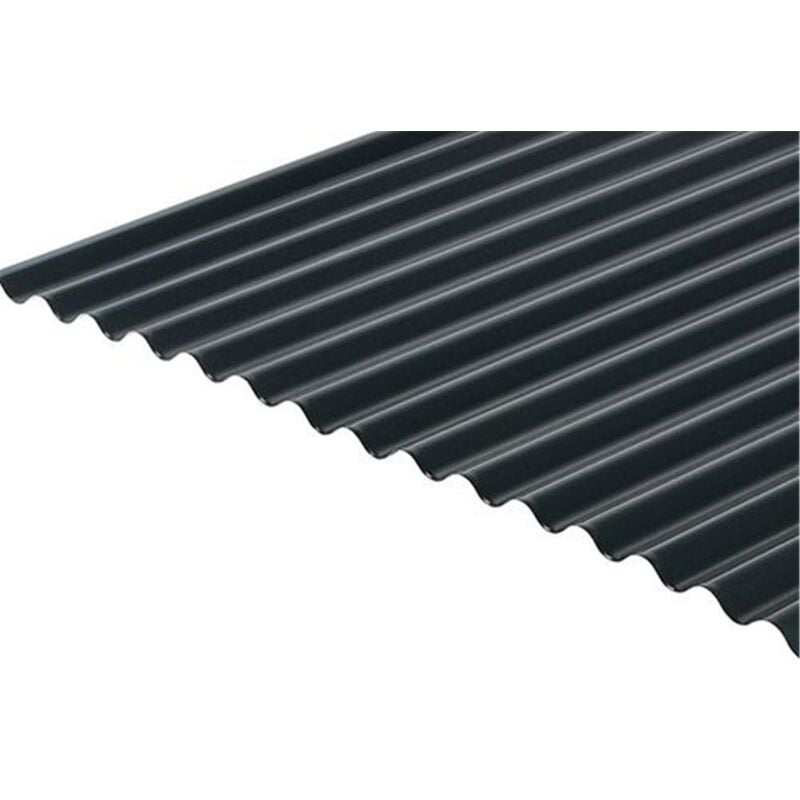 PACK OF 20 (Total 20 Units) - 0.5mm Metal Corrugated Roof Sheet (13/3 Profile) (BS18B25) - Slate Blue - 990mm (W) x 3660mm (L)