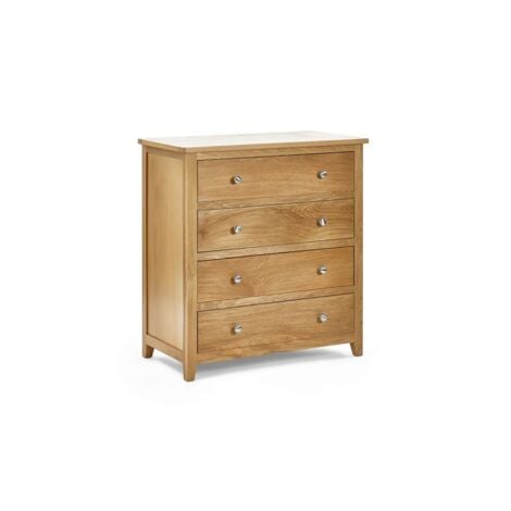 Solid Oak 4 Drawer Chest