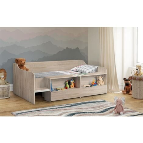 Sonoma Oak Low Sleeper Bed - Single 3ft (90cm)
