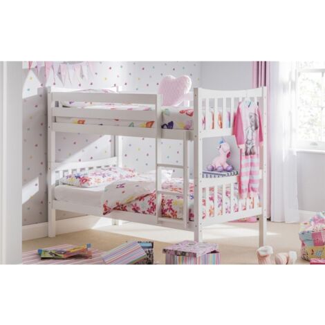 Premium Bright White Bunk Bed 2 x 3ft (90cm)