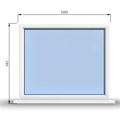 1095mm (W) x 945mm (H) PVCu StormProof Window - 1 Non Opening Window ...