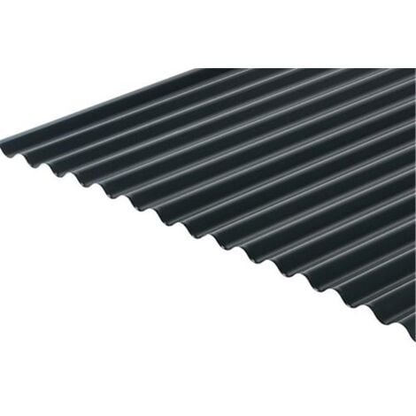 PACK OF 15 (Total 15 Units) - 0.5mm Metal Corrugated Roof Sheet (13/3 Profile) (BS18B25) - Slate Blue - 990mm (W) x 2440mm (L)