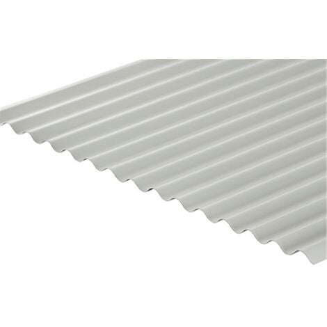 PACK OF 10 (Total 10 Units) - 0.5mm Metal Corrugated Roof Sheet (13/3 Profile) (BS18B25) - White - 990mm (W) x 3660mm (L)