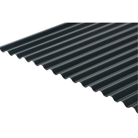 PACK OF 20 (Total 20 Units) - 0.5mm Metal Corrugated Roof Sheet (13/3 Profile) (BS18B25) - Slate Blue - 990mm (W) x 3660mm (L)