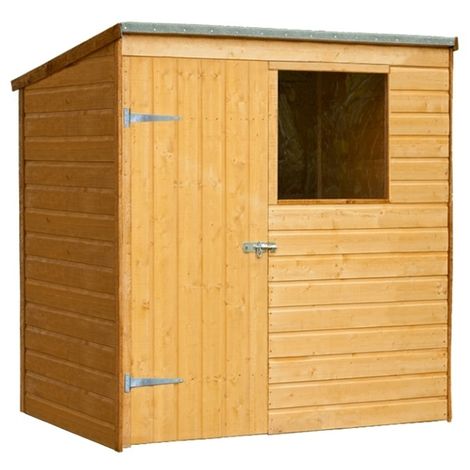 INSTALLED 6ft x 4ft Shiplap Tongue And Groove Pent Shed (1.8m x 1.3m) - INCLUDES INSTALLATION