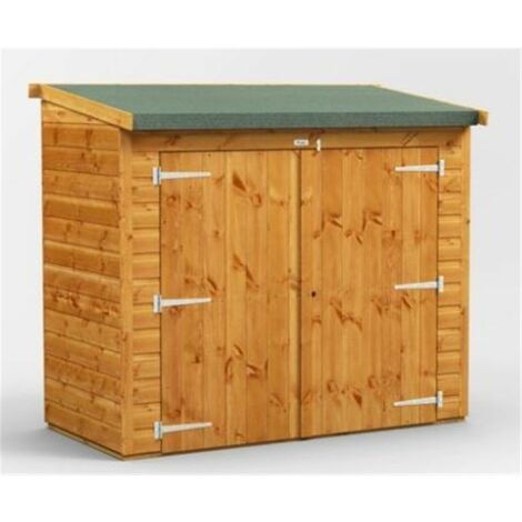 6 x 3 Premium Tongue and Groove Reverse Pent Bike Shed - 12mm Tongue and Groove Floor and Roof