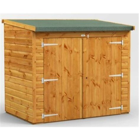 6 x 4 Premium Tongue and Groove Reverse Pent Bike Shed - 12mm Tongue and Groove Floor and Roof