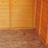 15 x 10 (4.52m x 2.99m) Windowless Dip Treated Overlap Apex Wooden Garden Shed With DOUBLE DOORS (11mm Solid OSB Floor) - CORE (BS)