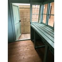 8 x 6 (1.83m x 2.39m) - Premier Pent Wooden Summerhouse - Potting Shed - 2 Opening Windows - Single Side Door - 12mm T&G Walls - Floor - Roof