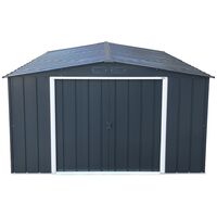 10 x 10 Value Apex Metal Shed - Anthracite Grey (3.22m x 3.02m)