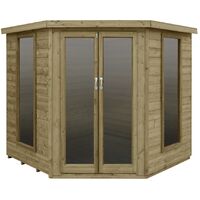 7 x 7 Tongue and Groove Corner Summerhouse (2.96m x 2.30m) Core (BS)