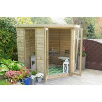 INSTALLED 7 x 7 Tongue and Groove Corner Summerhouse (2.96m x 2.30m) INSTALLATION INCLUDED Core (BS)