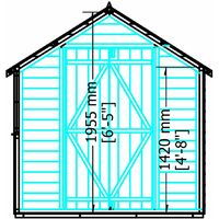 ** FLASH REDUCTION** 8 x 6 (2.39m x 1.83m) - Super Value Overlap - Apex Wooden Shed - Windowless - DOUBLE DOORS - 8mm Solid OSB Floor - CORE