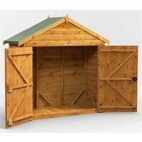 6 x 2 Premium Tongue and Groove Apex Bike Shed - 12mm Tongue and Groove Floor and Roof