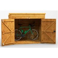 6 x 4 Premium Tongue and Groove Pent Bike Shed - 12mm Tongue and Groove Floor and Roof